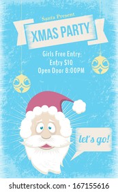 Christmas Party Flyer Poster Vector Design Template