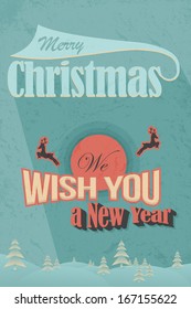 Christmas Party Flyer Poster Vector Design Template