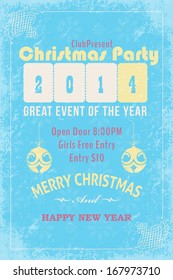 Christmas Party Flyer Poster Vector Design Template