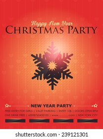 Christmas Party Flyer Poster Vector Design Template