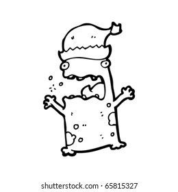 christmas party frog cartoon