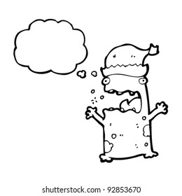christmas party frog cartoon