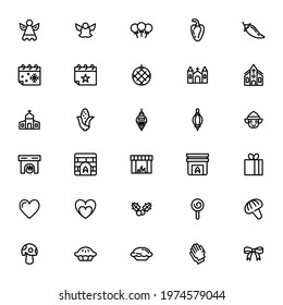 christmas and party icon or logo isolated sign symbol vector illustration - Collection of high quality black style vector icons
