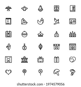 christmas and party icon or logo isolated sign symbol vector illustration - Collection of high quality black style vector icons
