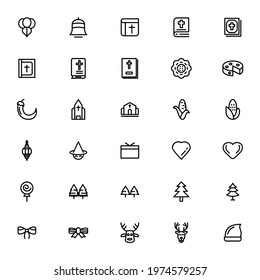 christmas and party icon or logo isolated sign symbol vector illustration - Collection of high quality black style vector icons
