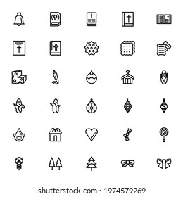 christmas and party icon or logo isolated sign symbol vector illustration - Collection of high quality black style vector icons
