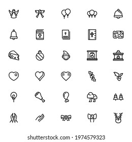 christmas and party icon or logo isolated sign symbol vector illustration - Collection of high quality black style vector icons

