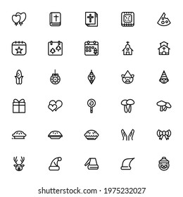 christmas and party icon or logo isolated sign symbol vector illustration - Collection of high quality black style vector icons
