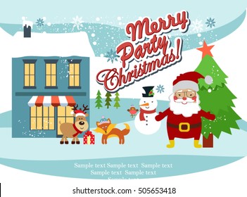 Christmas Party Invitation Stock Vector (Royalty Free) 505653418 ...