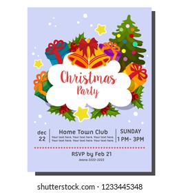 Christmas Party Invitation Card Happy Santa Stock Vector (Royalty Free ...