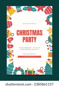 Christmas Party Invitation Card Template