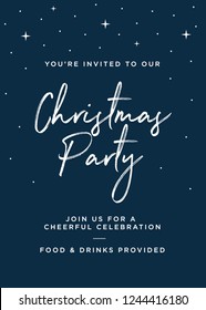 Christmas Party Invitation Greeting Card Vector Illustration Background