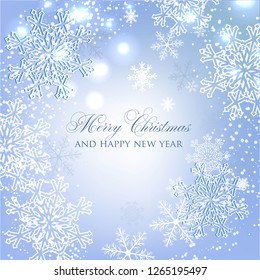 Christmas Party Invitation Paper cut origami snowflake gray background invitation template - Vector - Vector