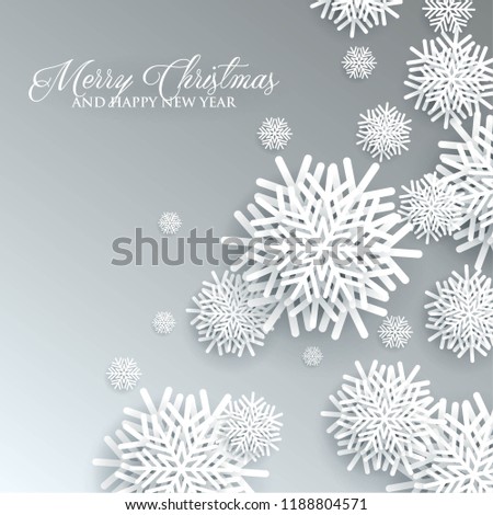 christmas party invitation paper cut origami stock vector royalty