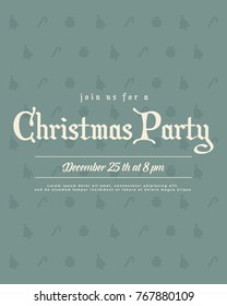 Christmas Party Invitation Poster Style