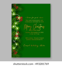 Christmas party invitation template