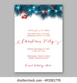 Christmas party invitation template