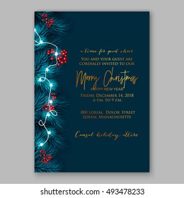 Christmas party invitation template