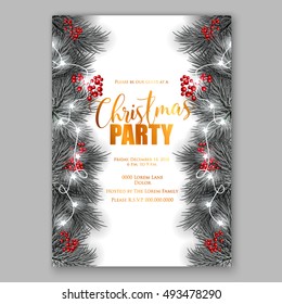 Christmas party invitation template