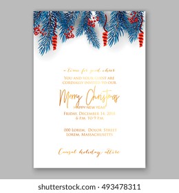 Christmas party invitation template