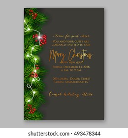 Christmas party invitation template