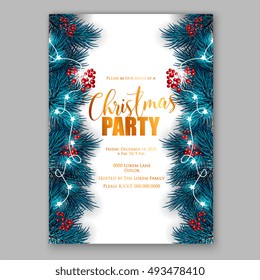 Christmas party invitation template