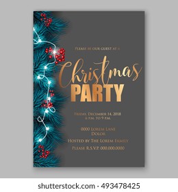 Christmas party invitation template