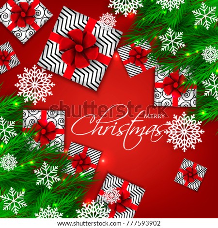christmas party invitation template greeting card stock vector