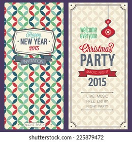 Christmas party invitation. Vector illustration.