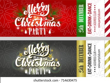 1,220 Christmas party ticket template Images, Stock Photos & Vectors ...