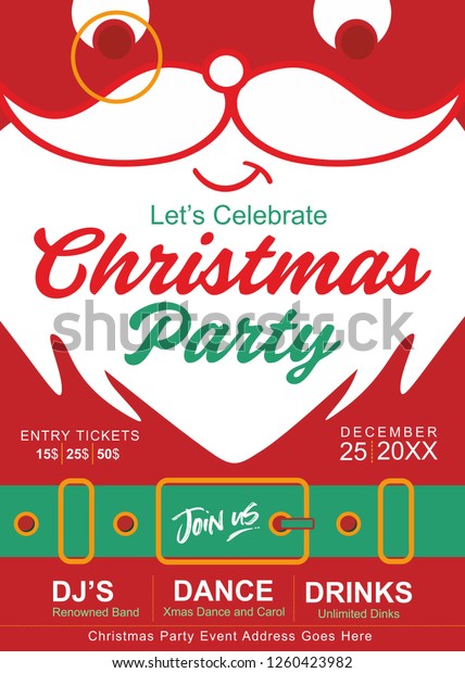 christmas party invite template secret santa stock image christmas drinks invite