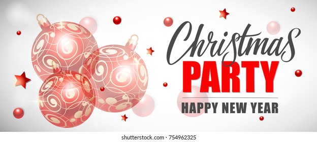 Christmas party lettering