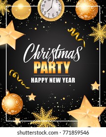 Christmas Party and New Year Lettering