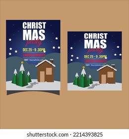 Christmas party poster 2022, Vector Poster, Poster