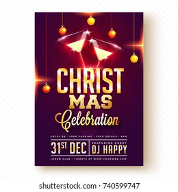 Christmas Party Poster, Banner or Flyer Design.