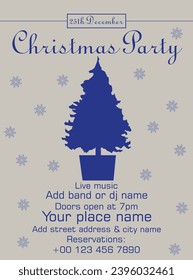 Christmas party poster flyer or  social media post design