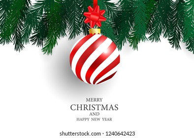 Christmas Party Poster and Happy New Year background.