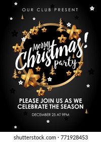 Christmas party poster template.