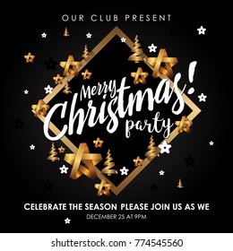 Christmas Party Poster Template.