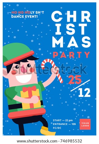 christmas party poster template