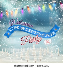 Christmas party poster template. EPS 10 vector file included