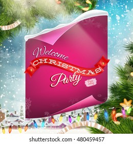 Christmas party poster template. EPS 10 vector file included