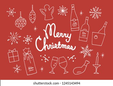 christmas party red background