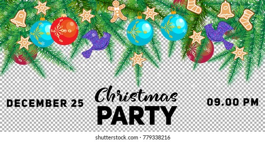 Christmas party retro poster