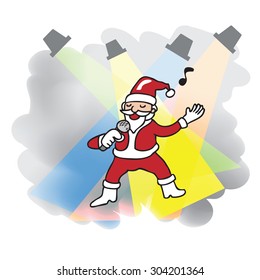 Christmas party Santa singing and dance