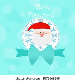 Christmas party set of Christmas decorations for background logo design vector style on blue background.