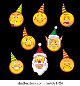 christmas party smiley faces