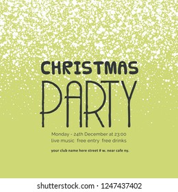 Christmas Party Snow background