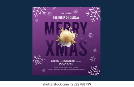 Christmas Party Socials Media Vector template