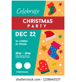 christmas party with winter clothes